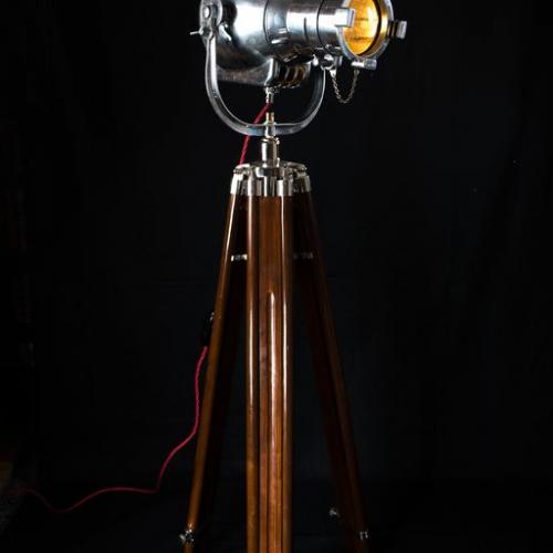 1950s Patt23 Vintage stage light fully chrome polished Fraser Besant